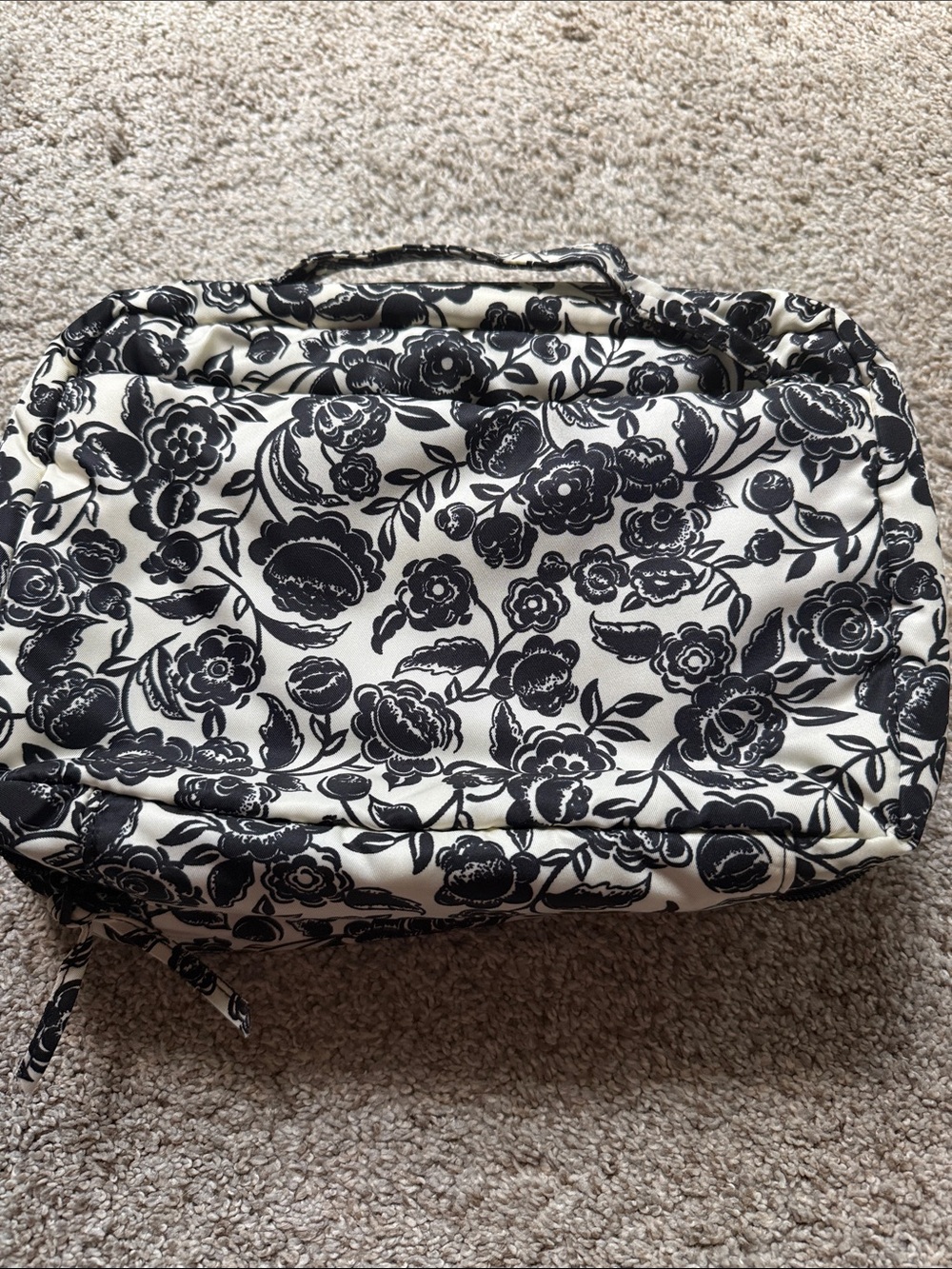 Vera Bradley Black & White Floral Cosmetic Case